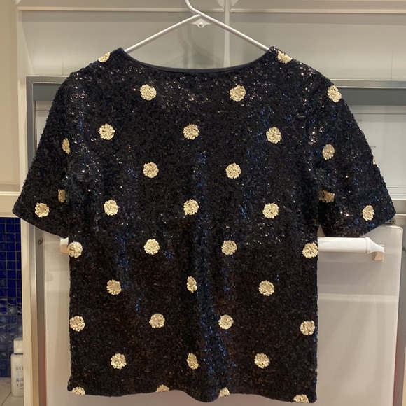 J crew sequined crop t shirt - Picture 2 of 5